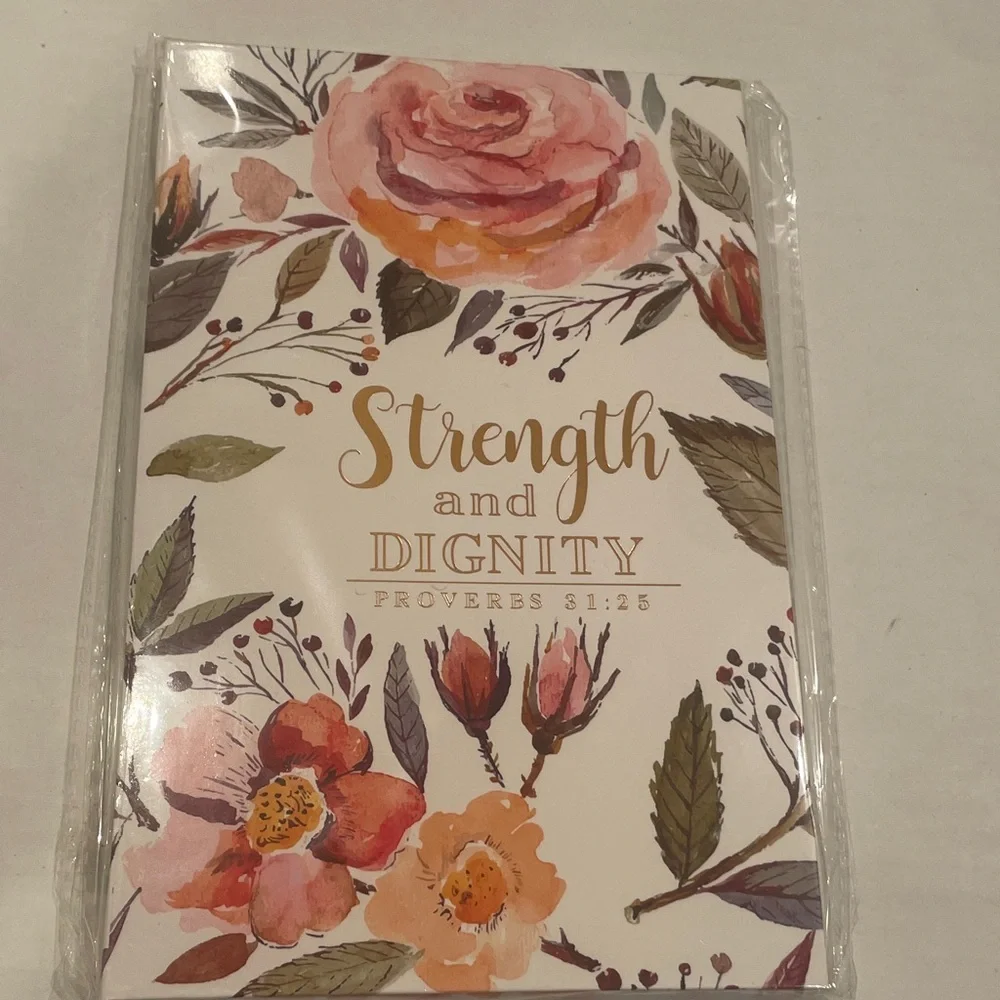 Floral Strength and Dignity Journal Faith Based Gift Set